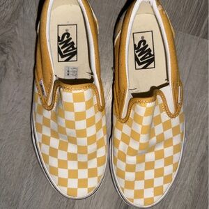 Vans Women’s Shoes - Yellow and White Checkered